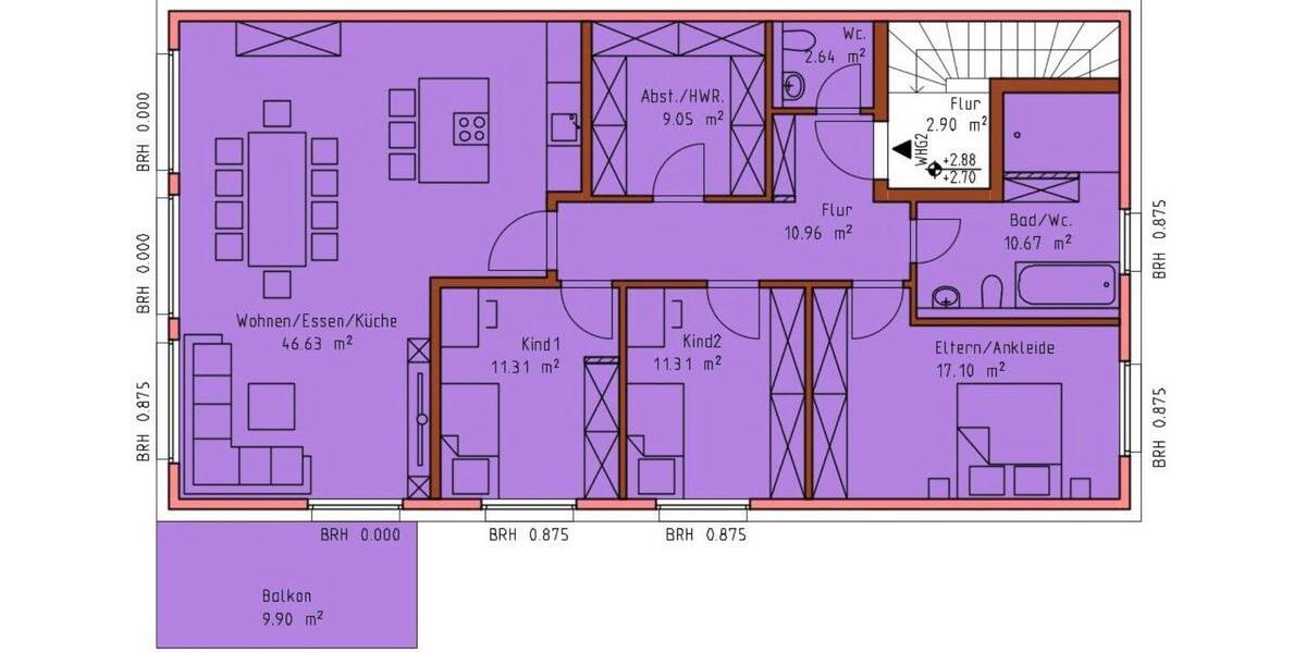 Familienfreundliche Massivbau DHH KfW-55 Standard in OS-Voxtrup 4 zimmer