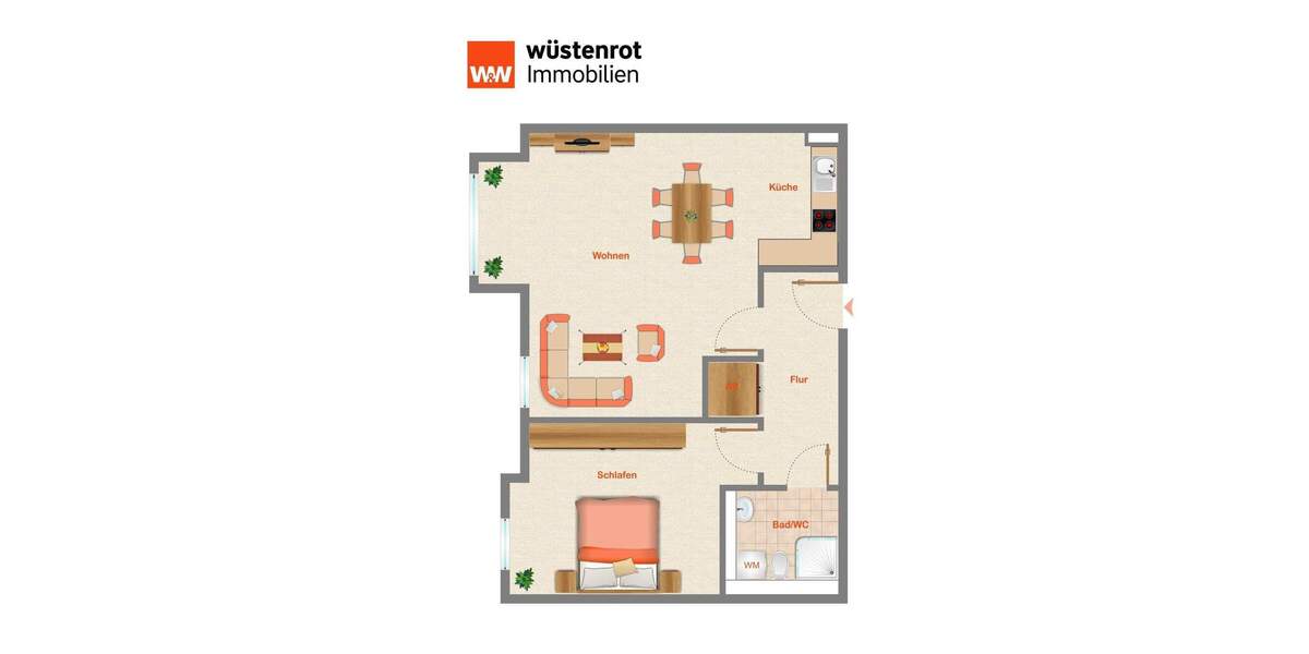 Etagenwohnung Mittweida - 2 Zimmer, 49 m&sup2;, 56.500&euro; | Angebot:24708355