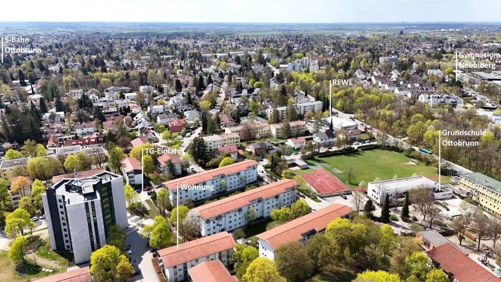 Etagenwohnung Ottobrunn - 2 Zimmer, 56 m&sup2;, 384.000&euro; | Angebot:26360017