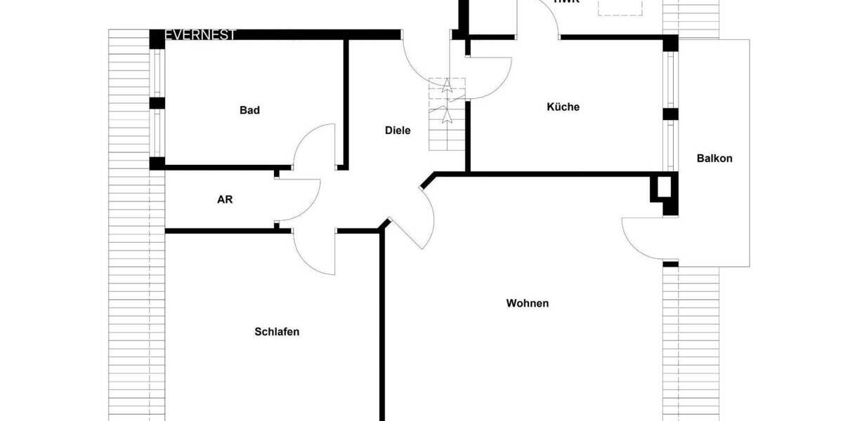 Etagenwohnung Großenkneten Ahlhorn - 2 Zimmer, 61 m&sup2;, 135.000&euro; | Angebot:25738329