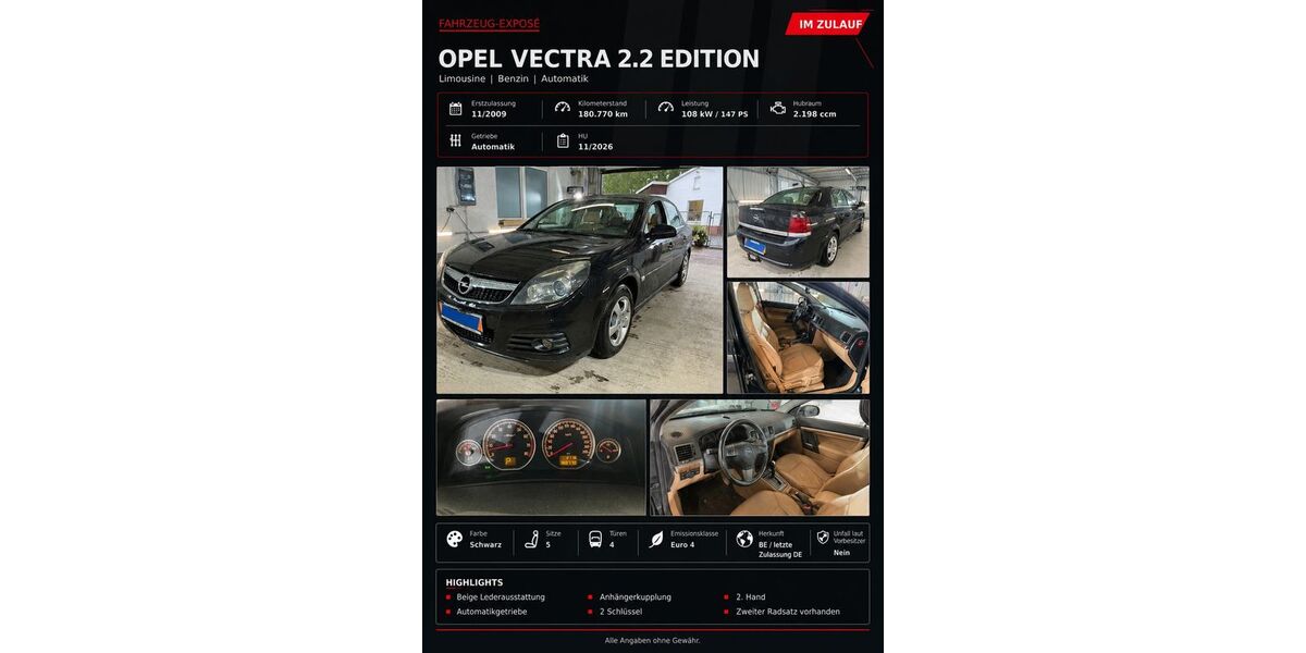 Opel Vectra 180.770 km 4.990 &euro; Kassel 34123