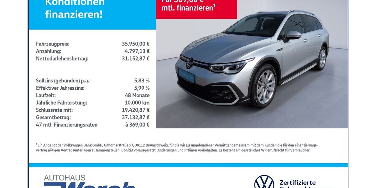 VW Golf 23.973 km 35.489 &euro; Südharz 06536