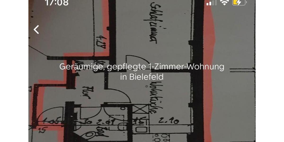 Dachgeschoßwohnung Bielefeld - 1 Zimmer, 36 m&sup2;, 475&euro; | Angebot:25448231