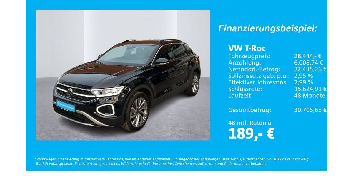 VW T-Roc 24.494 km 28.444 &euro; Hamburg 22303