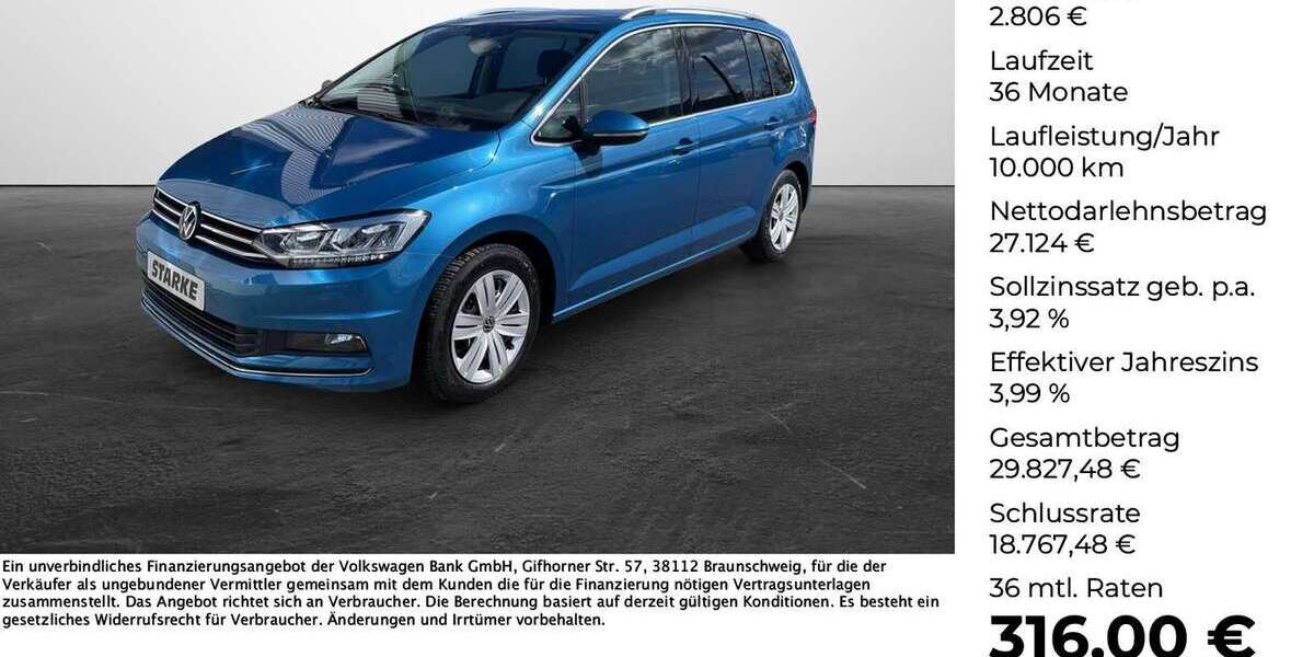 VW Touran 67.276 km 29.930 &euro; Vechta 49377