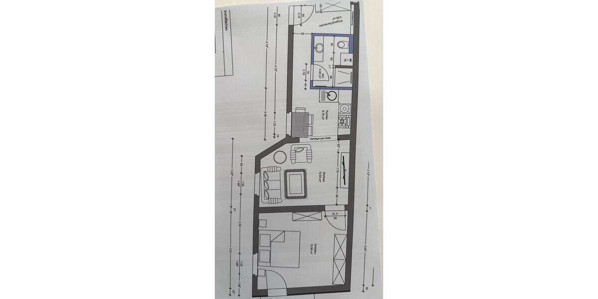 Etagenwohnung Wittstock/Dosse Dosse - 2 Zimmer, 50 m&sup2;, 500&euro; | Angebot:26677804