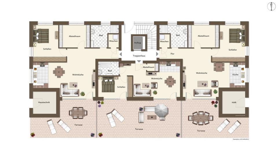 Etagenwohnung Loxstedt - 2 Zimmer, 79 m&sup2;, 925&euro; | Angebot:21604466