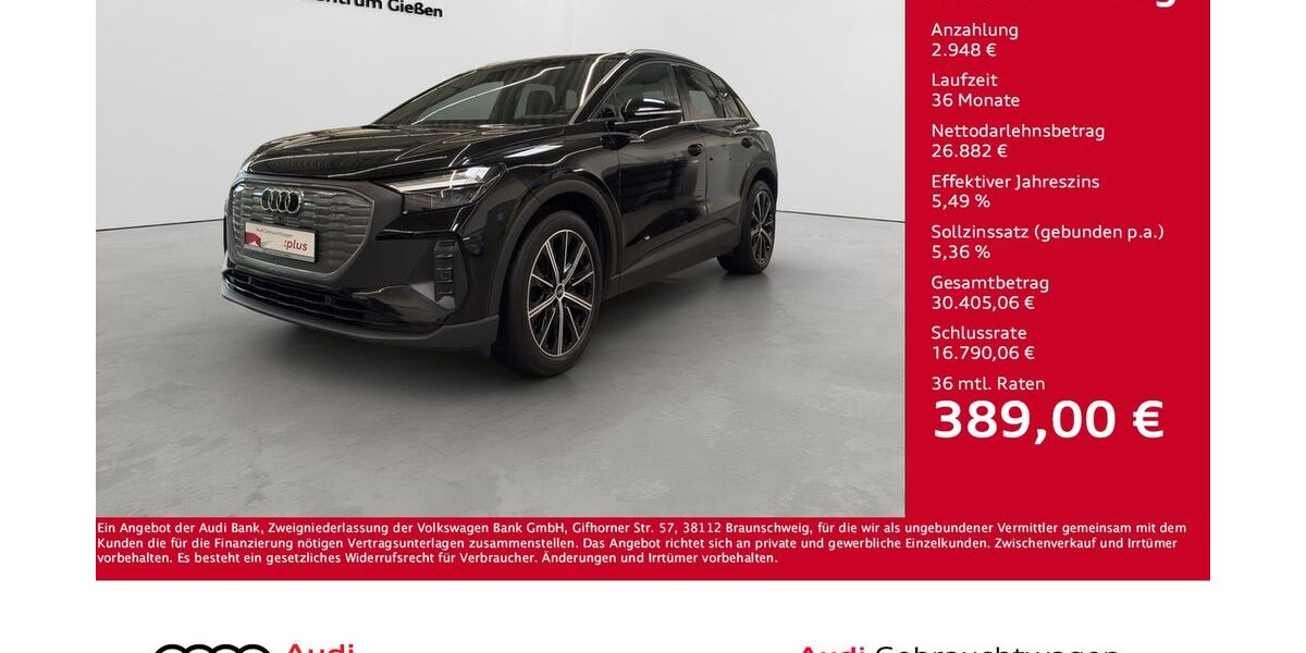 Audi Q4 e-tron 77.250 km 29.830 &euro; Giessen 35394
