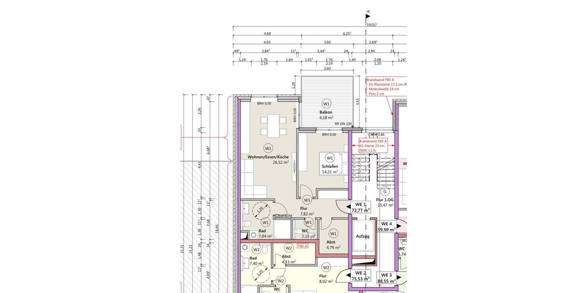 Etagenwohnung Ahaus - 2 Zimmer, 68 m&sup2;, 900&euro; | Angebot:26662667