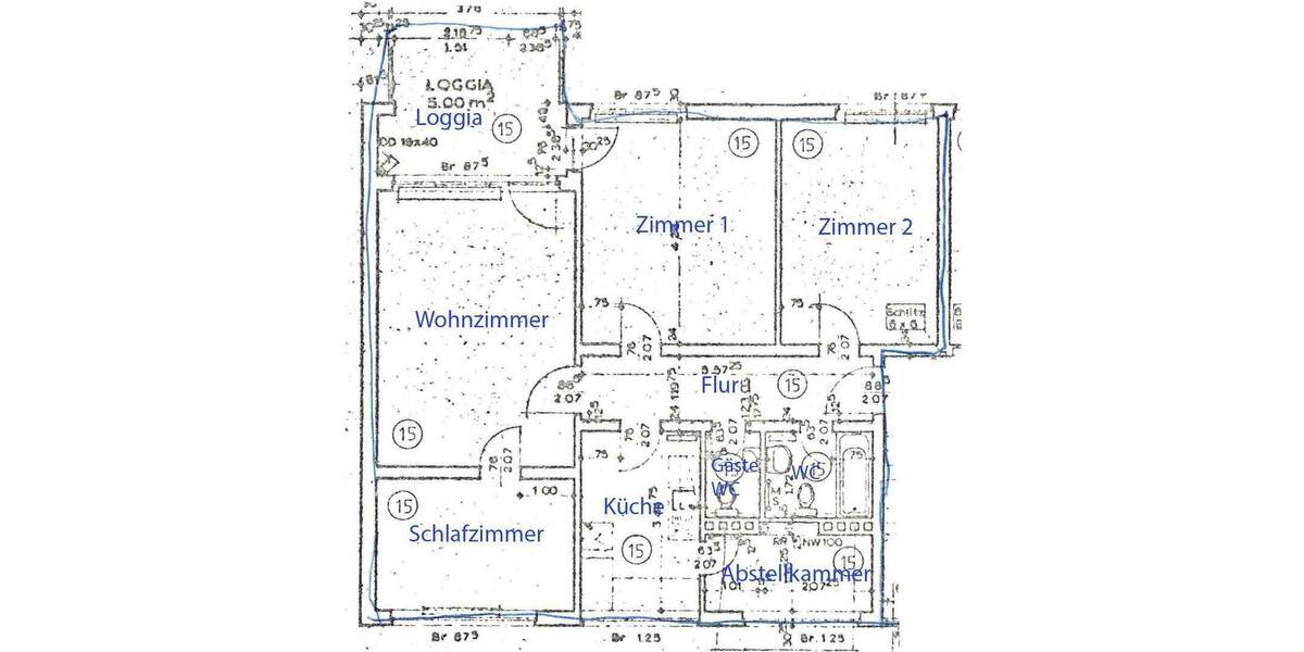 Etagenwohnung Bremen Sodenmatt - 4 Zimmer, 88 m&sup2;, 980&euro; | Angebot:25387241