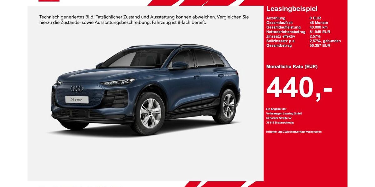 Audi Q6 e-tron 6.710 km 51.945 &euro; Gütersloh 33334