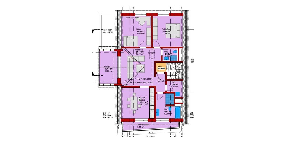 Dachgeschoßwohnung Crailsheim - 3 Zimmer, 95 m&sup2;, 438.800&euro; | Angebot:26941723