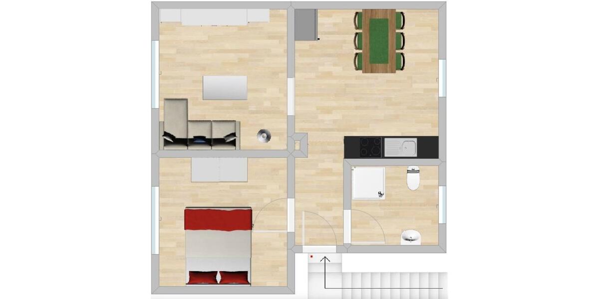 Etagenwohnung Eppelborn - 2 Zimmer, 55 m&sup2;, 450&euro; | Angebot:25553133