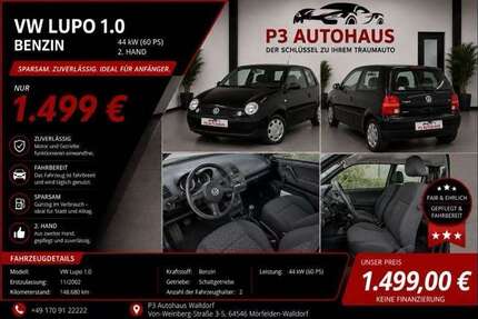 VW Lupo 149.000 km 1.499 &euro; Walldorf 64546