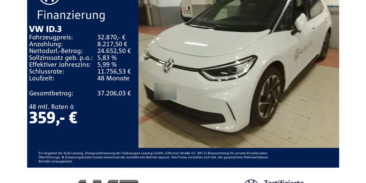 VW ID.3 1.920 km 32.870 &euro; Borna 04552