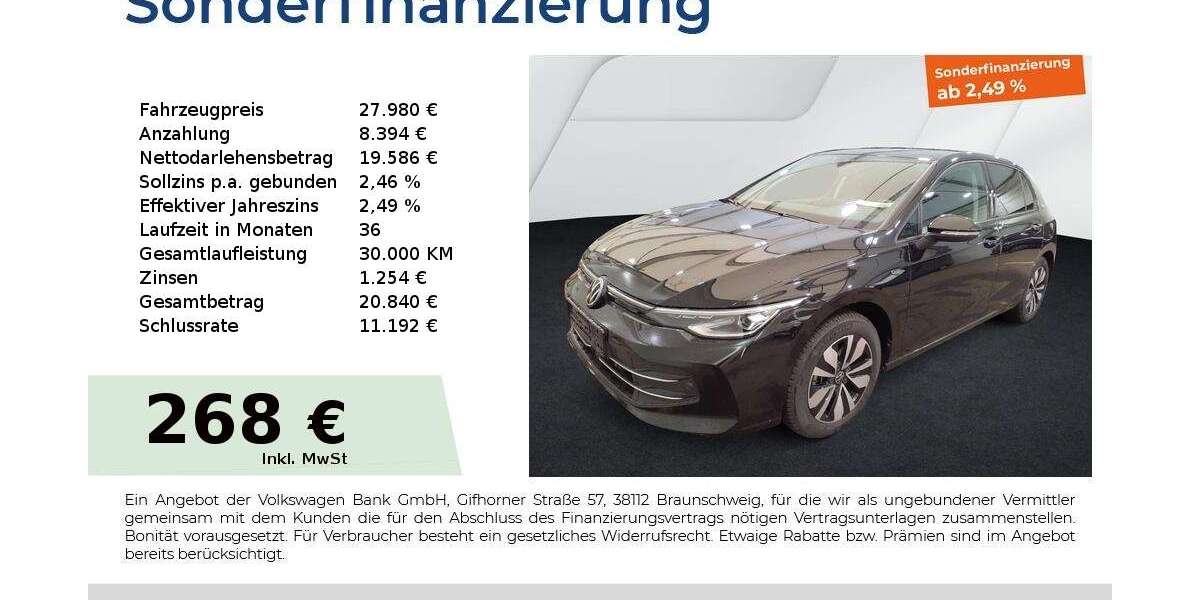 VW Golf 25.109 km 27.980 &euro; Fürth 90763