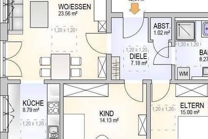 Wohnung Regensburg Kumpfmühl-Ziegetsdorf-Neuprüll - 3 Zimmer, 82 m&sup2;, 598.600&euro; | Angebot:25704968