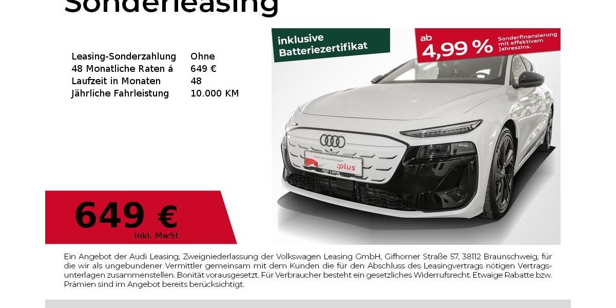 Audi A6 e-tron 7.846 km 69.790 &euro; Bernburg 06406