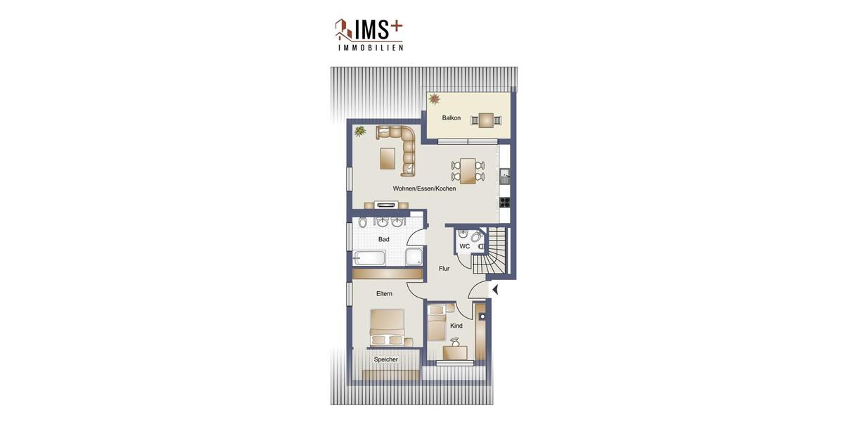 Maisonettenwohnung Murg - 4 Zimmer, 121 m&sup2;, 1.200&euro; | Angebot:25230096