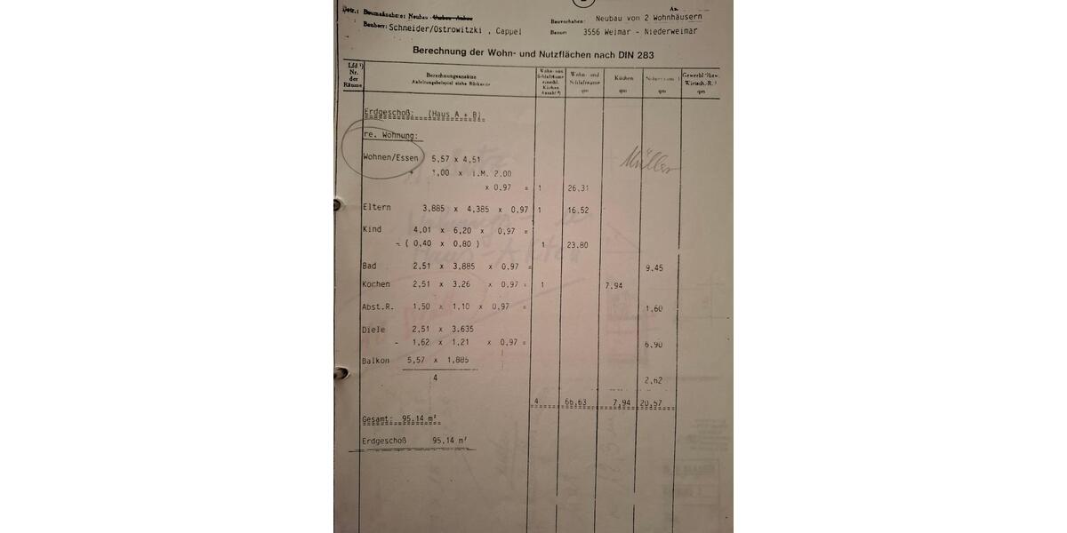 Erdgeschoßwohnung Weimar (Lahn) - 3 Zimmer, 95 m&sup2;, 330.000&euro; | Angebot:25840891