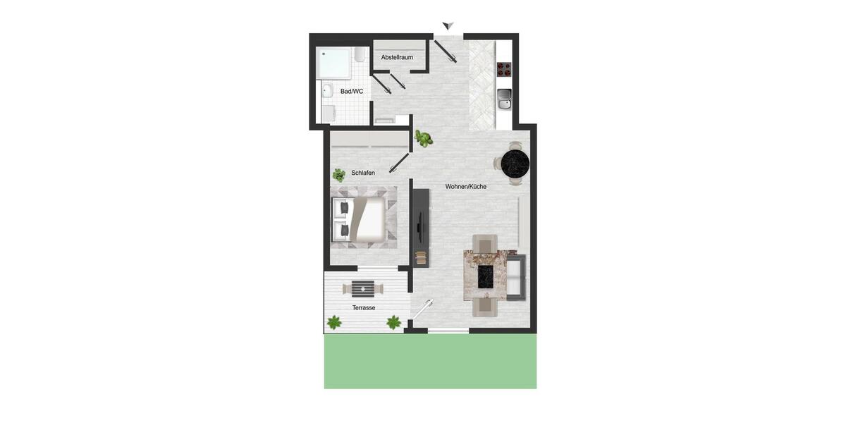 Etagenwohnung Sandhausen - 2 Zimmer, 68 m&sup2;, 950&euro; | Angebot:26439169