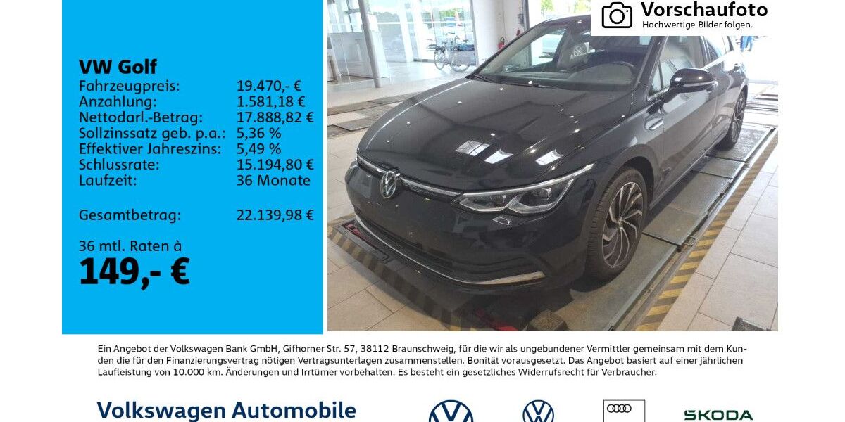 VW Golf 59.525 km 19.470 &euro; Leipzig 04277