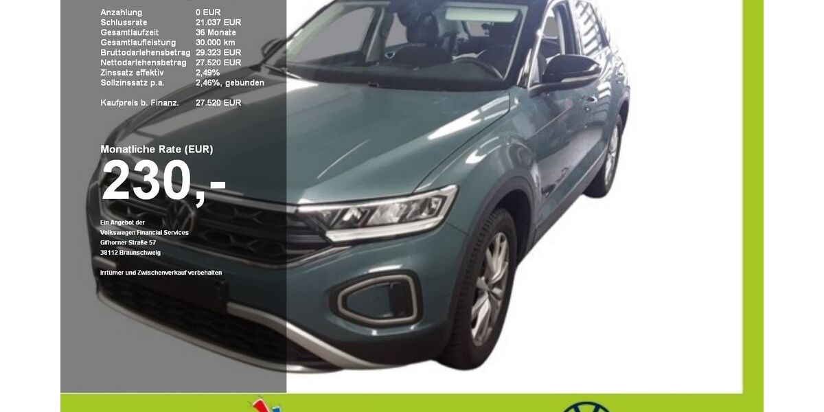 VW T-Roc 11.763 km 25.230 &euro; Mainburg 84048