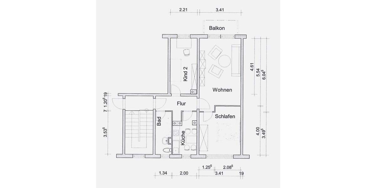 Etagenwohnung Borna - 2 Zimmer, 58 m&sup2;, 382&euro; | Angebot:25643520