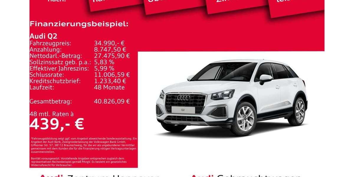Audi Q2 8.765 km 34.990 &euro; Hannover 30179