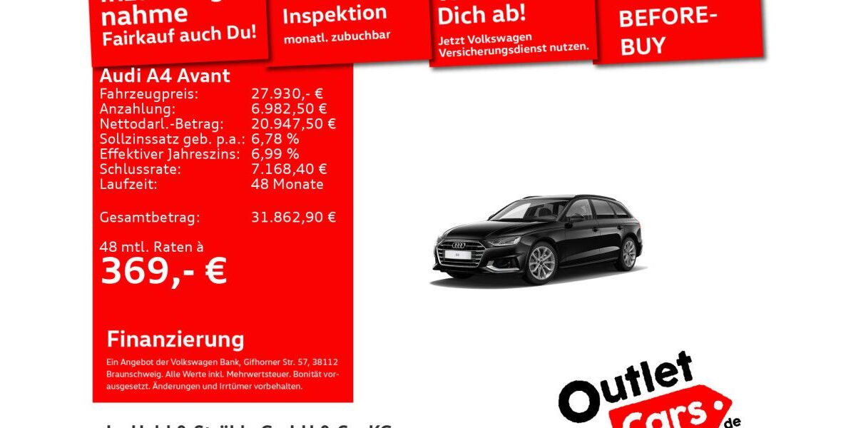 Audi A4 55.042 km 27.930 &euro; Senden 89250