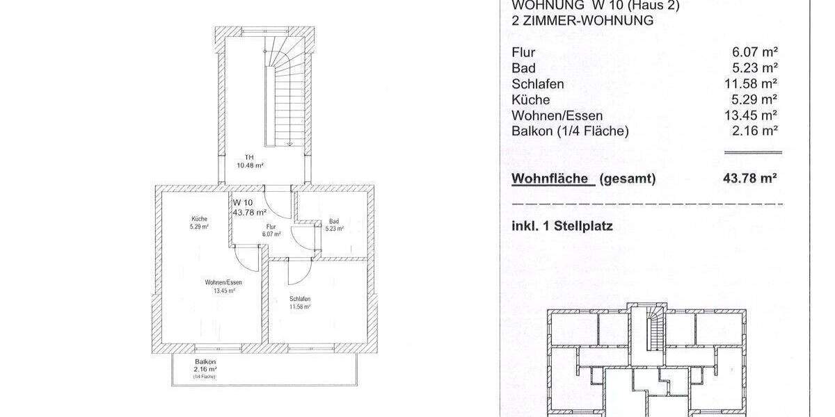 Etagenwohnung Cham / Vilzing Vilzing - 2 Zimmer, 43 m&sup2;, 167.000&euro; | Angebot:25688589