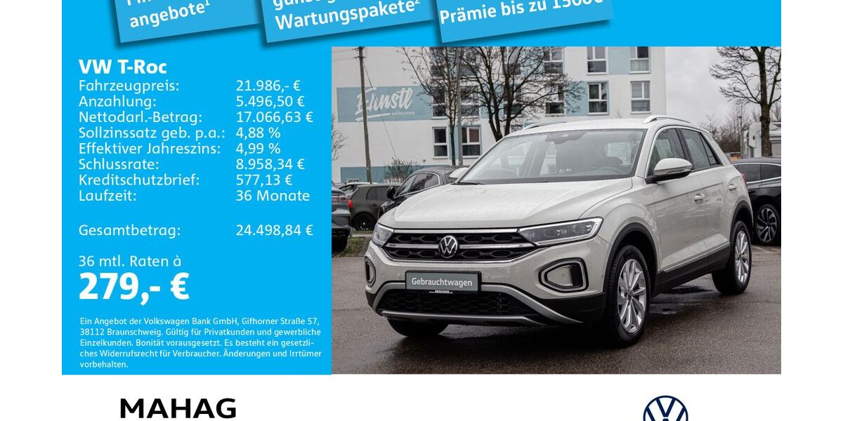 VW T-Roc 20.289 km 21.986 &euro; München 81825