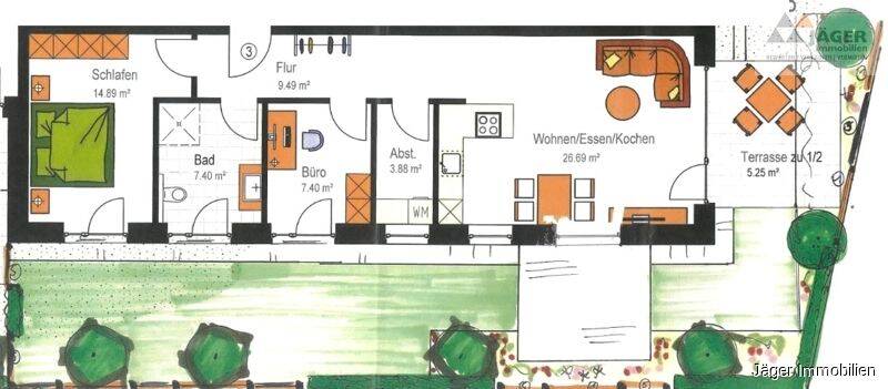 Etagenwohnung Oyten - 3 Zimmer, 75 m&sup2;, 710&euro; | Angebot:26840906