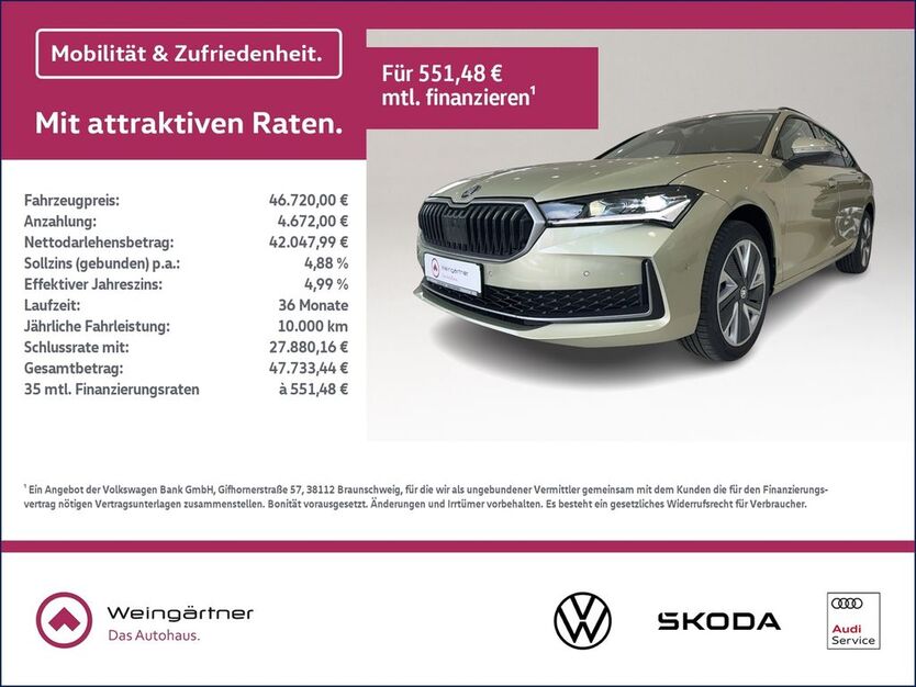 Skoda Superb 3.850 km 46.720 € Miesbach 83714