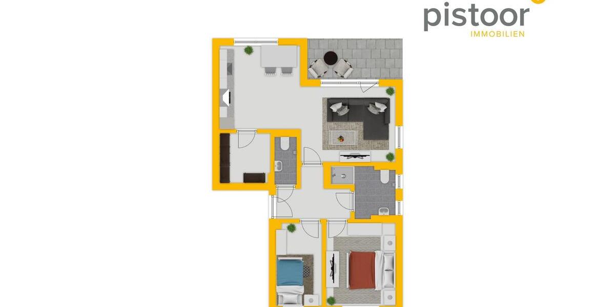 Erdgeschoßwohnung Friesoythe - 3 Zimmer, 82 m&sup2;, 760&euro; | Angebot:25163031