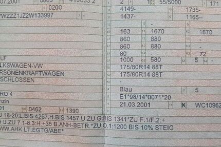 VW Golf 180.000 km 1.111 &euro; Extertal 32699