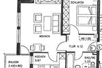 2-Zimmer-Wohnung mit Balkon im 2. OG