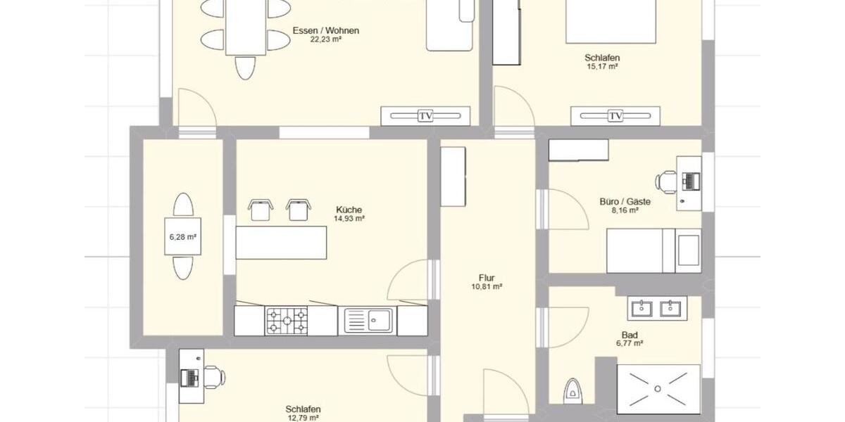 Hochparterre Trier Kürenz - 4 Zimmer, 95 m&sup2;, 479.000&euro; | Angebot:26557962