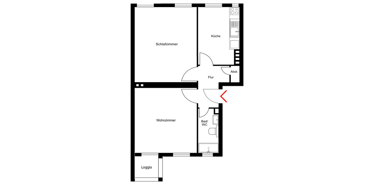 Etagenwohnung Berlin-Tempelhof Tempelhof - 2 Zimmer, 61 m&sup2;, 335.000&euro; | Angebot:26855712