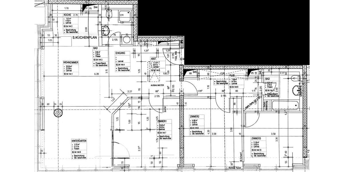 Etagenwohnung Kiel Gaarden-Ost - 4 Zimmer, 113 m&sup2;, 1.860&euro; | Angebot:21466672