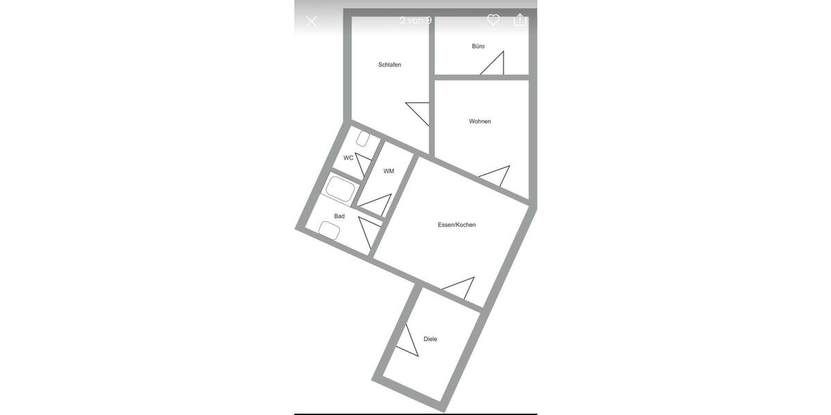 Etagenwohnung Raguhn-Jeßnitz Jeßnitz (Anhalt) - 3 Zimmer, 60 m&sup2;, 604&euro; | Angebot:26521864
