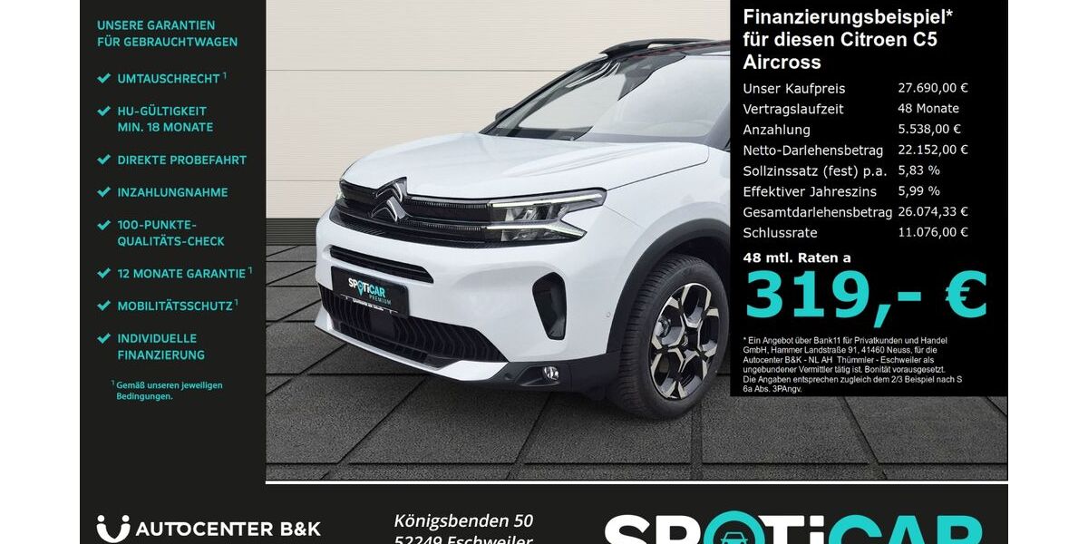 Citroen C5 Aircross 7.500 km 27.690 &euro; Eschweiler 52249