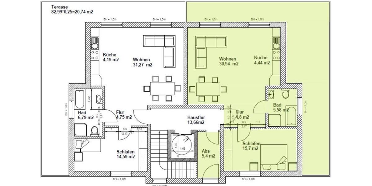 Einfamilienhaus Andernach - 2 Zimmer, 82 m&sup2;, 1.148&euro; | Angebot:26196433
