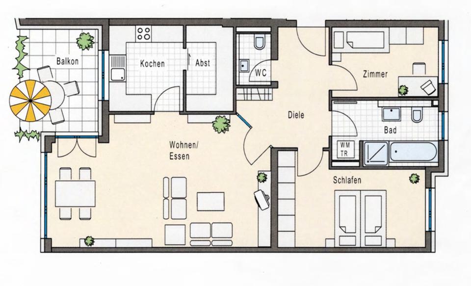 Etagenwohnung Kempten (Allgäu) - 3 Zimmer, 96 m&sup2;, 489.000&euro; | Angebot:26407173