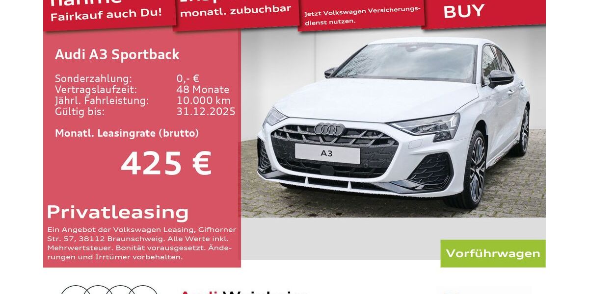 Audi A3 9.900 km 33.999 € Weinheim 69469