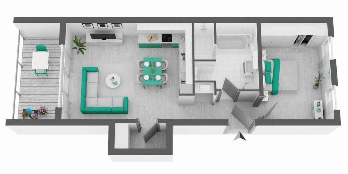 Etagenwohnung Naumburg (Saale) Naumburg - 2 Zimmer, 57 m&sup2;, 209.900&euro; | Angebot:25733631