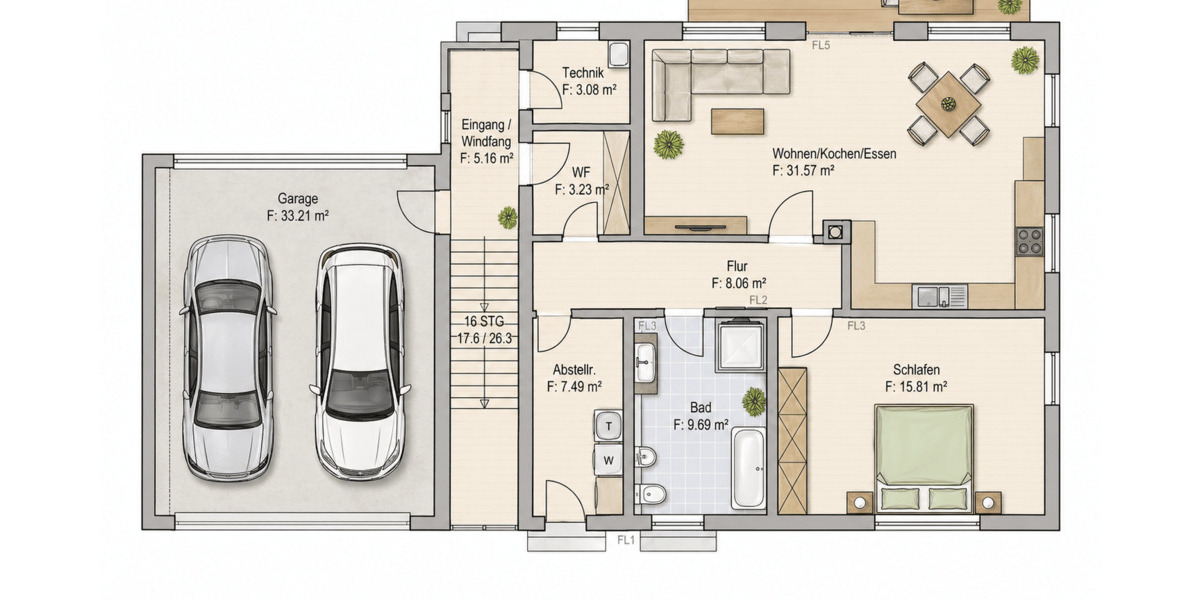 Mehrfamilienhaus, Wohnhaus Geisenhausen Feldkirchen - 7 Zimmer, 245 m&sup2;, 870.000&euro; | Angebot:26841880
