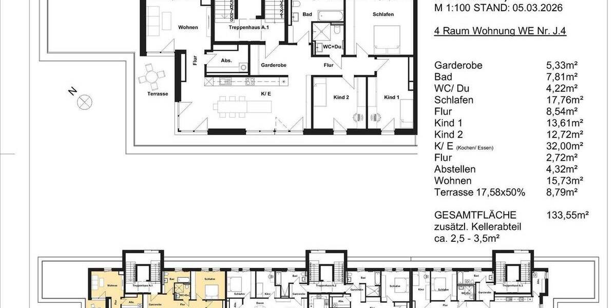 Etagenwohnung Heidenau - 4 Zimmer, 129 m&sup2;, 583.900&euro; | Angebot:26515007