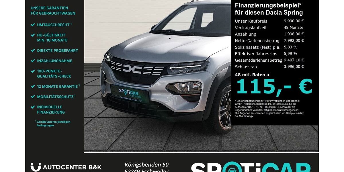 Dacia Spring 23.200 km 9.990 &euro; Eschweiler 52249