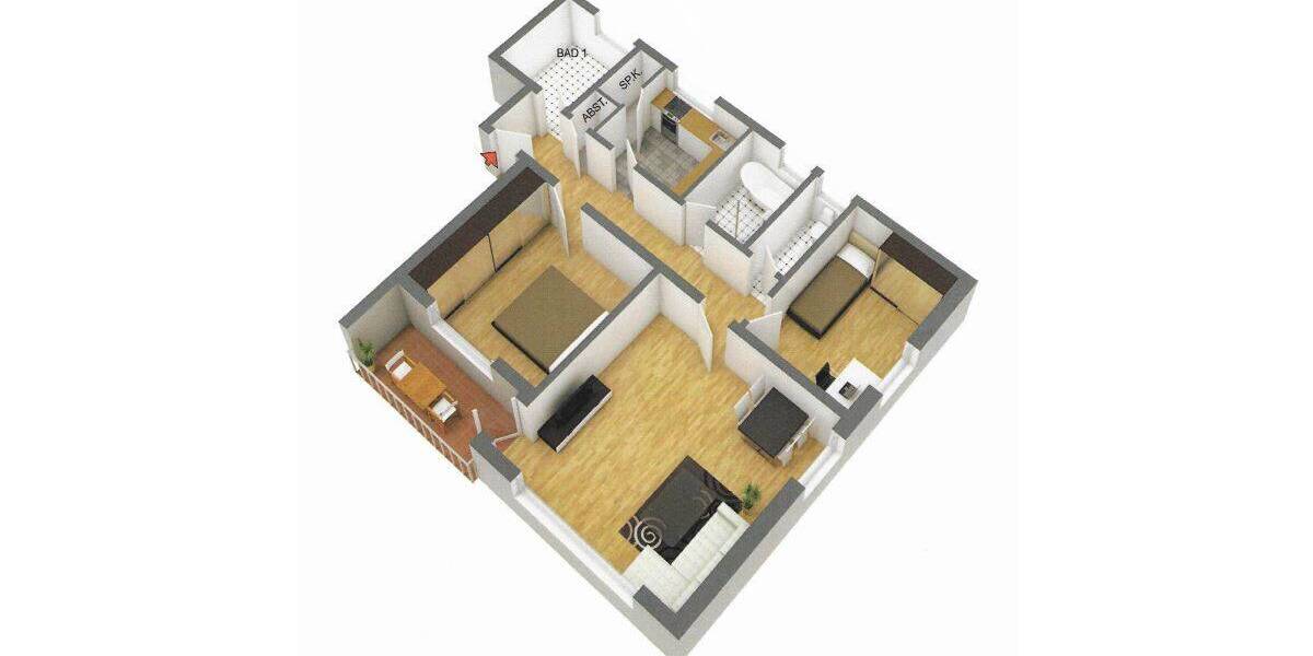 Etagenwohnung Bleckede - 4 Zimmer, 83 m&sup2;, 135.000&euro; | Angebot:25775458